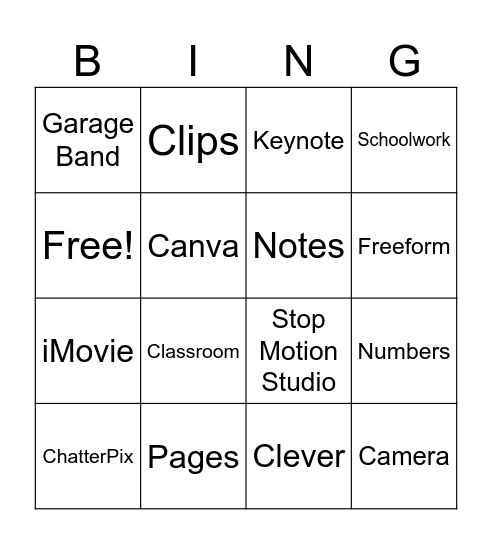 Back to School MSE Bingo Card