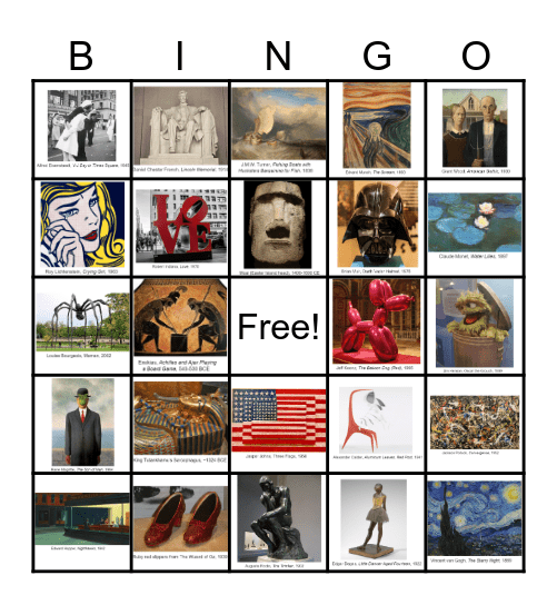 Night at the Museum: Battle of the Smithsonian Bingo Card