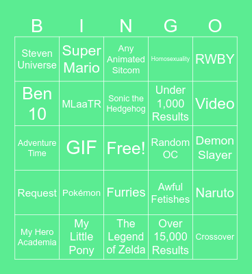 R34 BingoWier Bingo Card