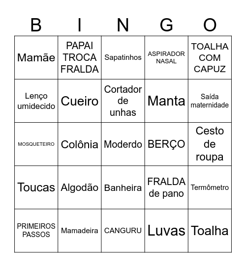 CHÁ DA THAYSSA Bingo Card