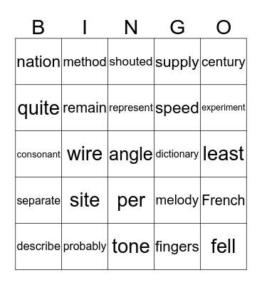 Kerby Bingo Card