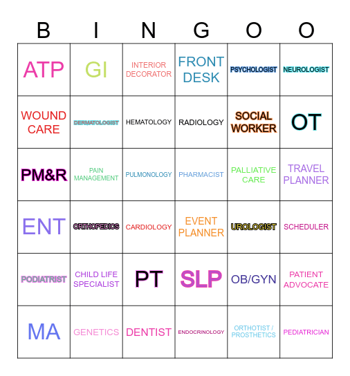 T-A-Y-L-O-R Bingo Card