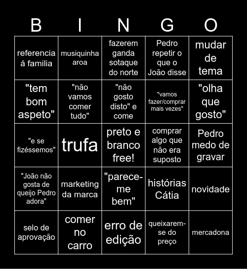 bingo cara ou coroa Bingo Card