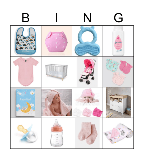 Sarah's Baby Shower Bingo Card