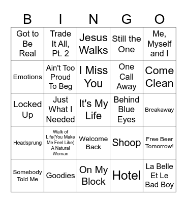 zMixed CD #11 Bingo Card