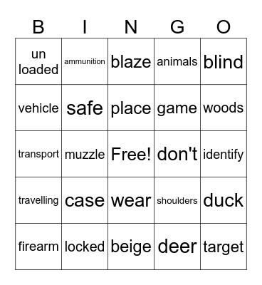 August 13 Bingo Card