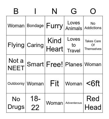 Are you Mallamars Type Bingo Card