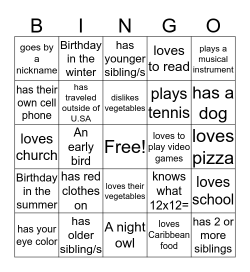 Heirs to the King Bingo Card