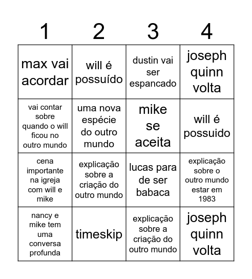 ST5 Bingo Card