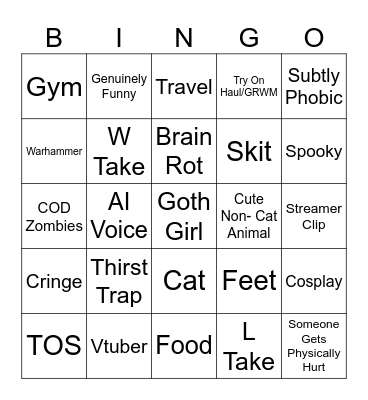 IG REEL BINGO Card