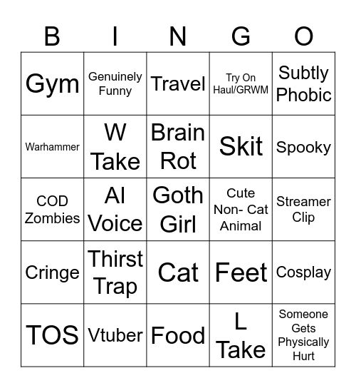 IG REEL BINGO Card