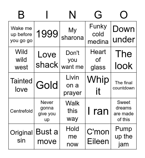 Blue light disco bangers Bingo Card