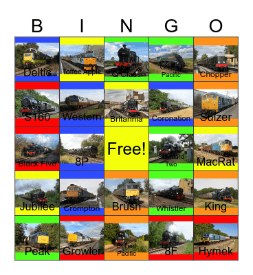 The Nene Valley and the Mid Norfolk Railways Bingo Card