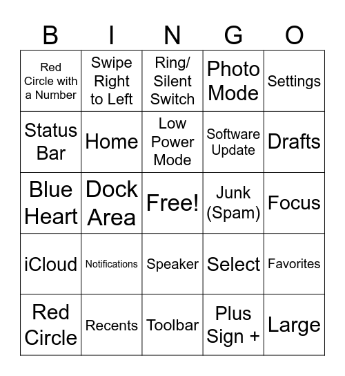 Beginner iPhone Review - A Bingo Card