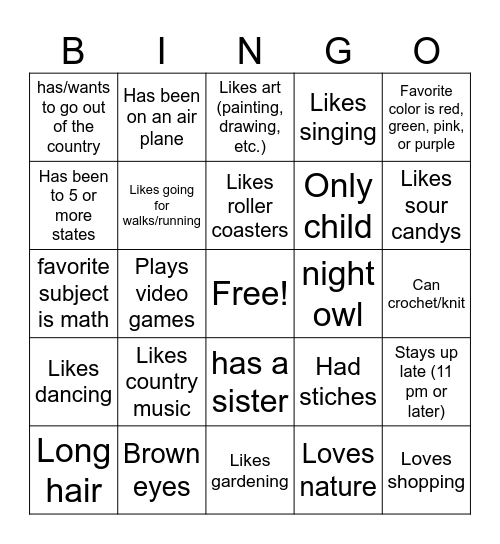 Get to know bingo 2.0 Bingo Card