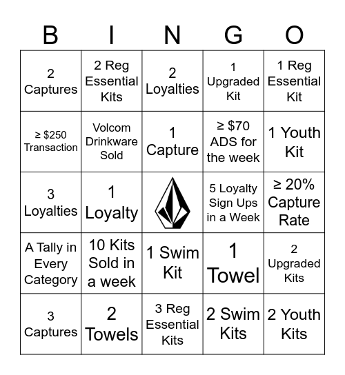 August - September Sales Bingo Card