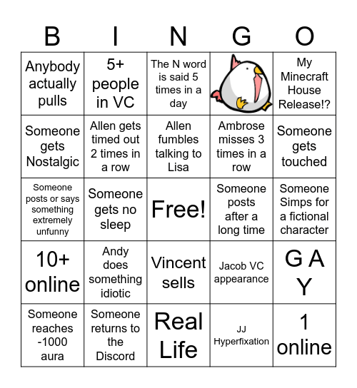 The Boys Bingo Card