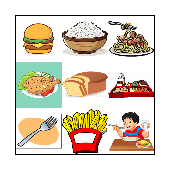 Food Bingo Card