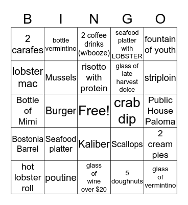server bingo Card