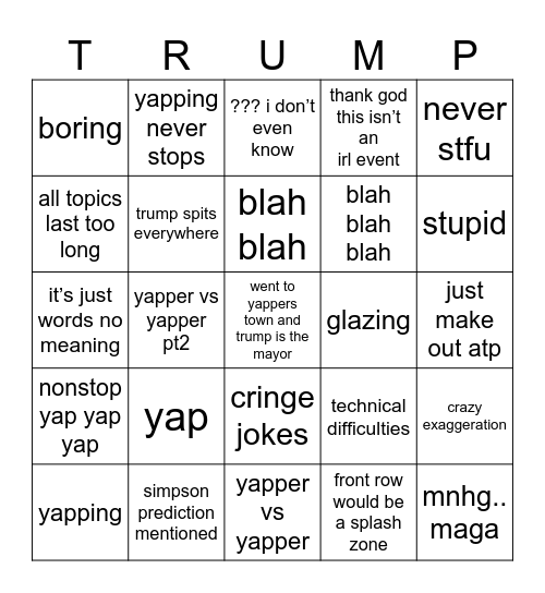 this is so boring. Bingo Card