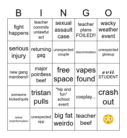 vanguard bingo 2024-2025 Bingo Card