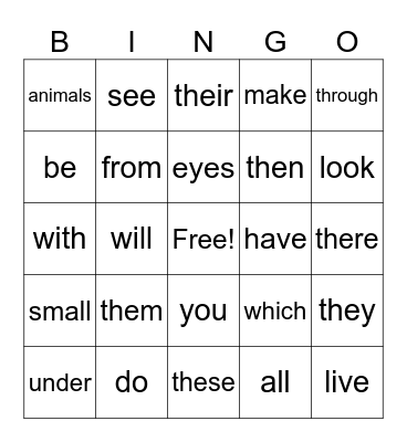 those tricky sight words           Book #1-17 Bingo Card
