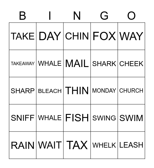Bingo Card