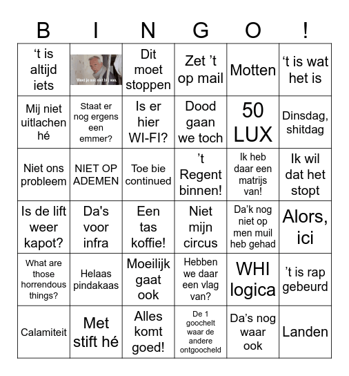 WHI BINGO Card