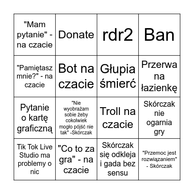 Skórczak live - Minecraft Bingo Card