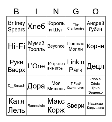 БИНГО Bingo Card