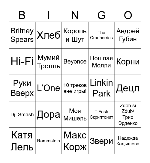 БИНГО Bingo Card