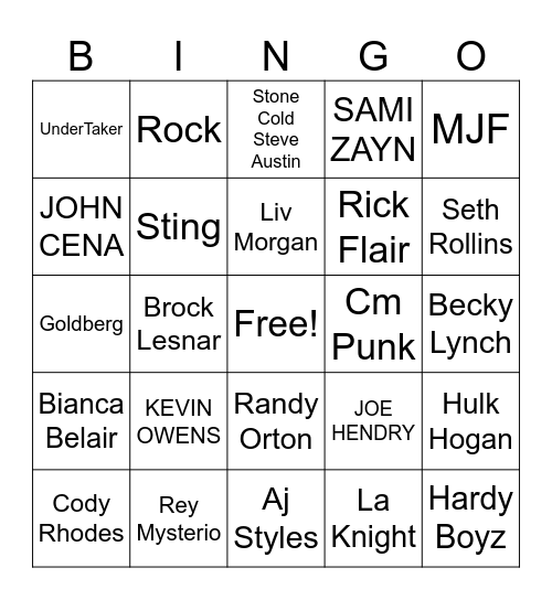 ELITE PROMOTIONS BINGO Card