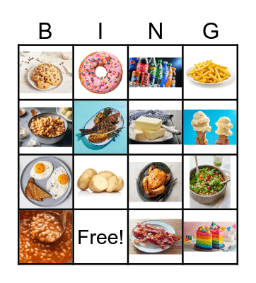 FOOD Bingo Card