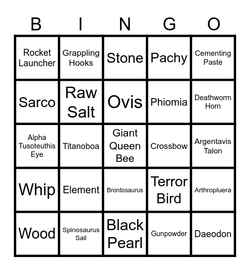 ASA Bingo Card