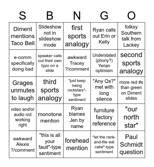 All the Bugs' Hands Bingo Card