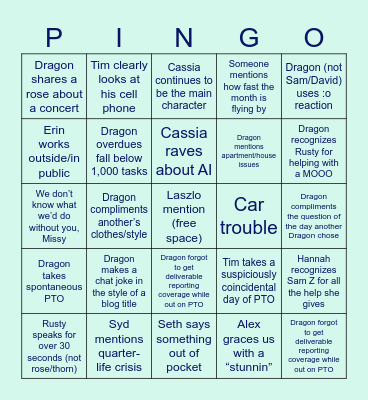 pingo2 Bingo Card