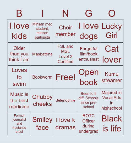 Human Bingo MedSoc '24-'25 Bingo Card