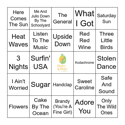 Last Chance Vacation Bingo Card