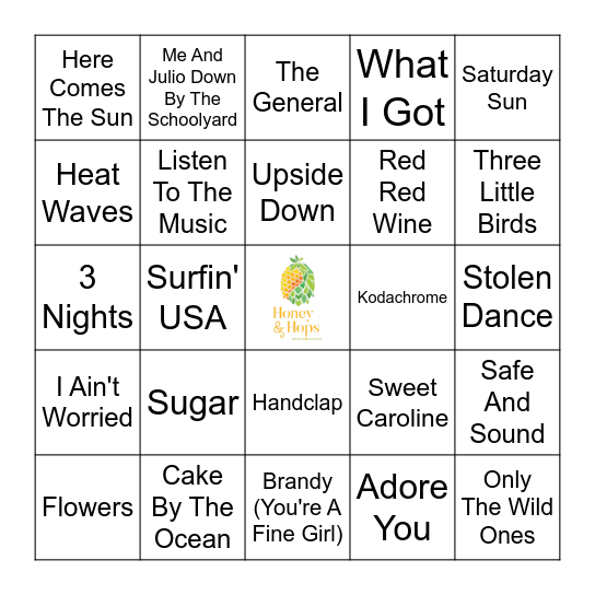 Last Chance Vacation Bingo Card