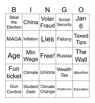 September 10 Showdown!! Bingo Card