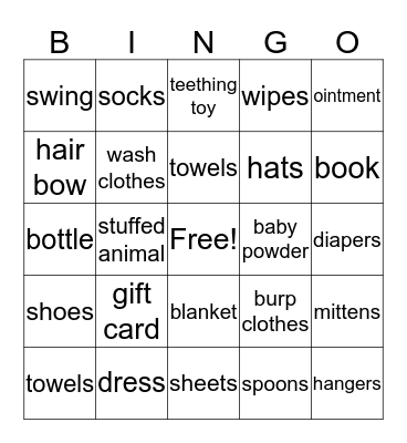 Dawn's & Bella Bingo Card