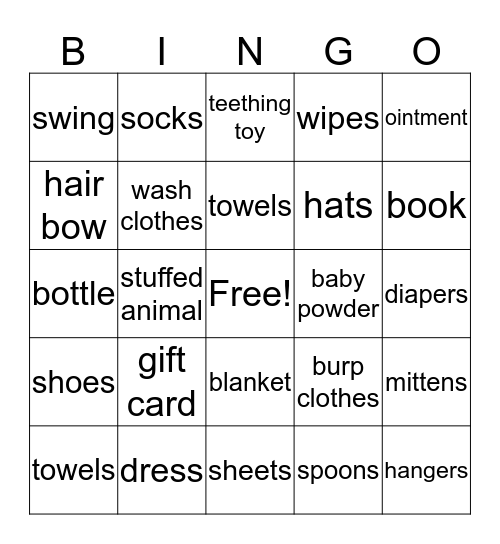 Dawn's & Bella Bingo Card