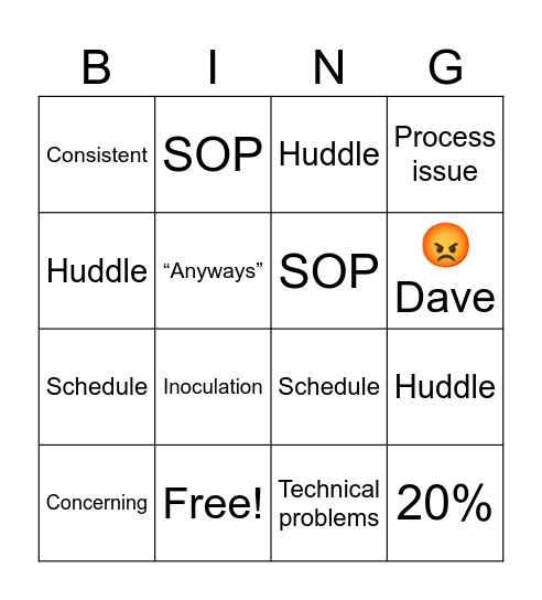 RR Bingo Card