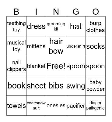Dawn & Bella Bingo Card