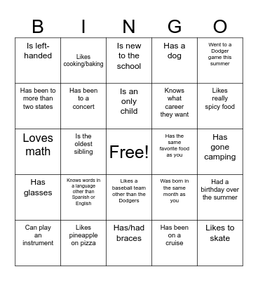 Icebreaker Bingo: Find Someone Who Bingo Card