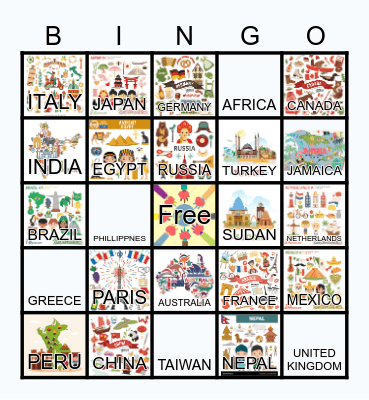 WORLD BINGO Card