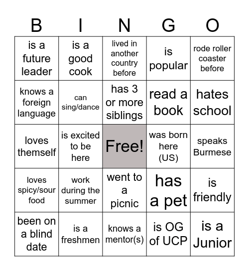 Find Someone Who... Bingo Card