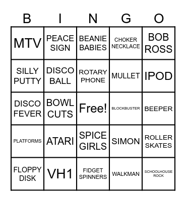 DISCO BINGO Card