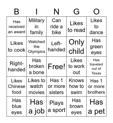 Eagle Choir BINGO! Bingo Card