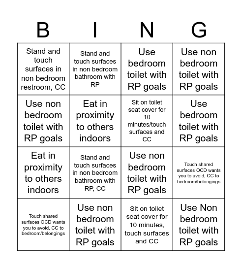 Tanya's ERP Bingo Card